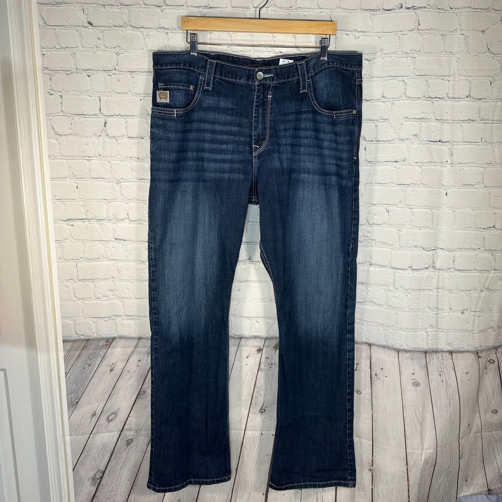 Cinch Carter 2.4 Mens Dark Wash Relaxed Bootcut Jeans 40 MB71934005